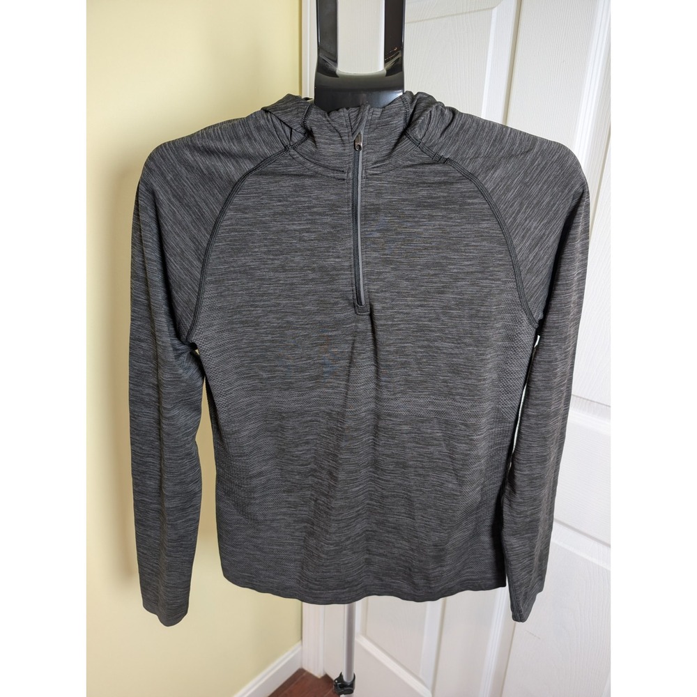 Lululemon Metal Vent Tech Hoodie Men Small Gray Heathered 1/2 Zip Activewear